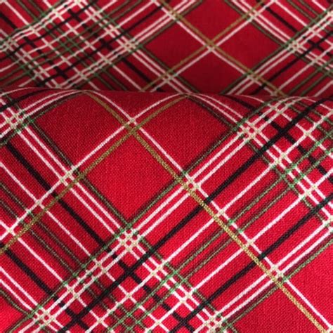 timeless treasures holiday plaids metallic bias plaid red fabric|Timeless Treasures Metallic Christmas Joy Traditional Holiday .